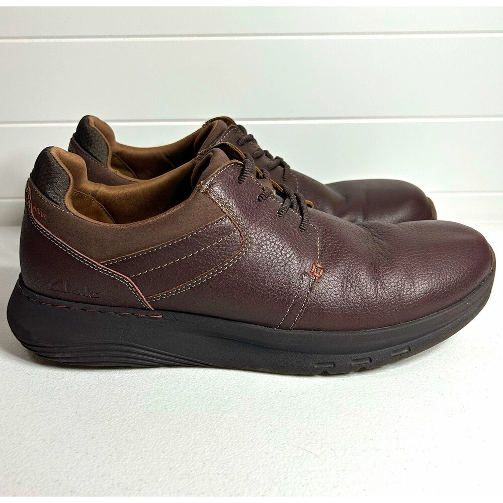 Clarks Motion Oxfords Men's Size 12 Brown Leather Lace-Up Comfort